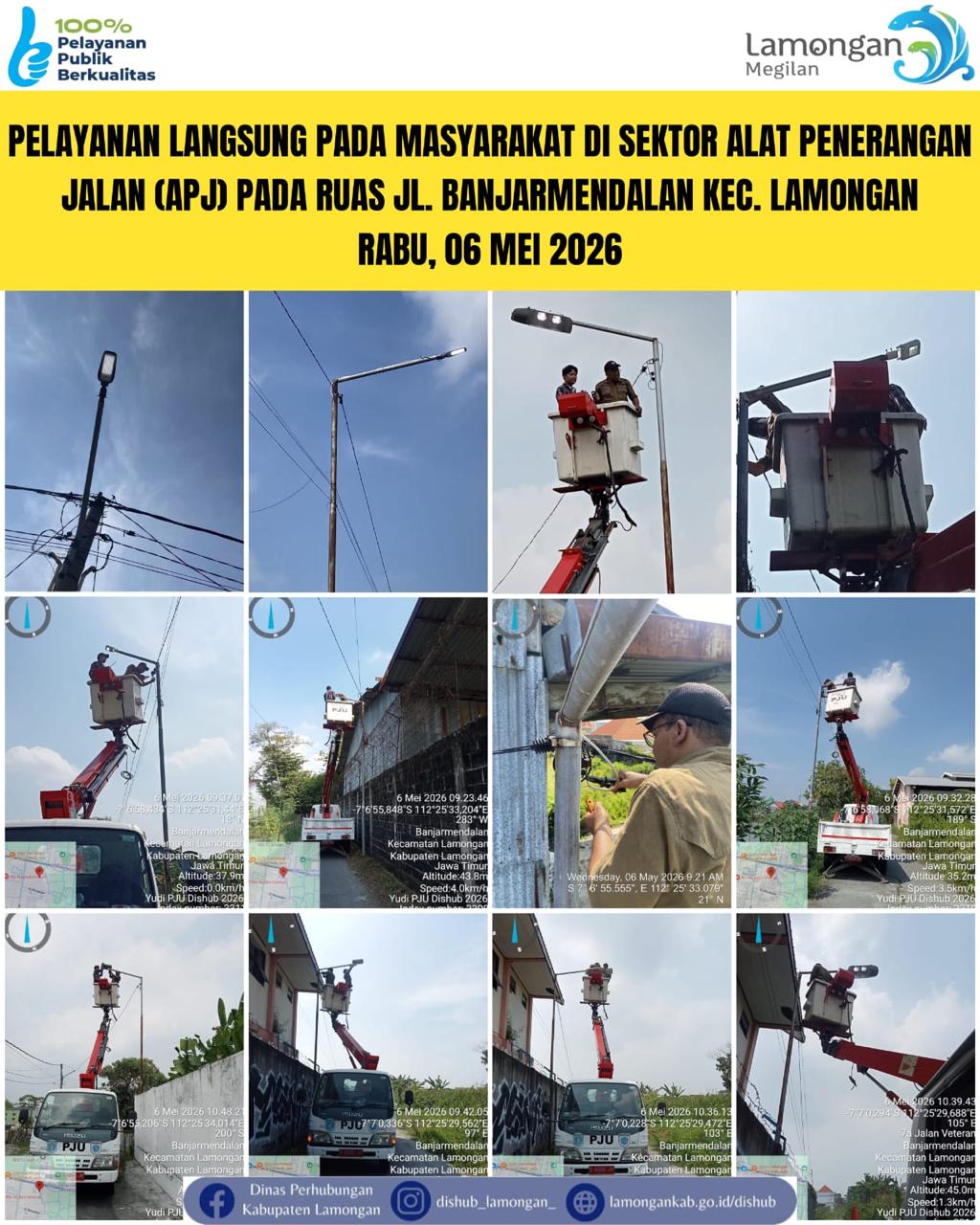 Foto: Pelayanan Langsung pada Masyarakat di Sektor Penerangan Jalan Umum (PJU) di Kecamatan Lamongan