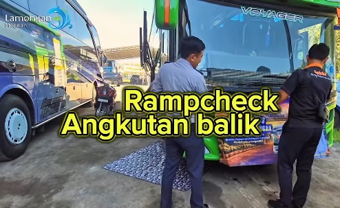 Foto: Rampcheck Armada Dalam Rangka Persiapan Angkutan Balik Gratis Pemkab