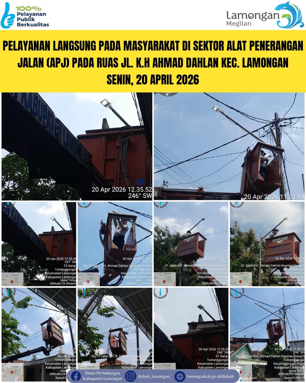 Foto: Pelayanan Langsung pada Masyarakat di Sektor Penerangan Jalan Umum (PJU) di Kecamatan Lamongan