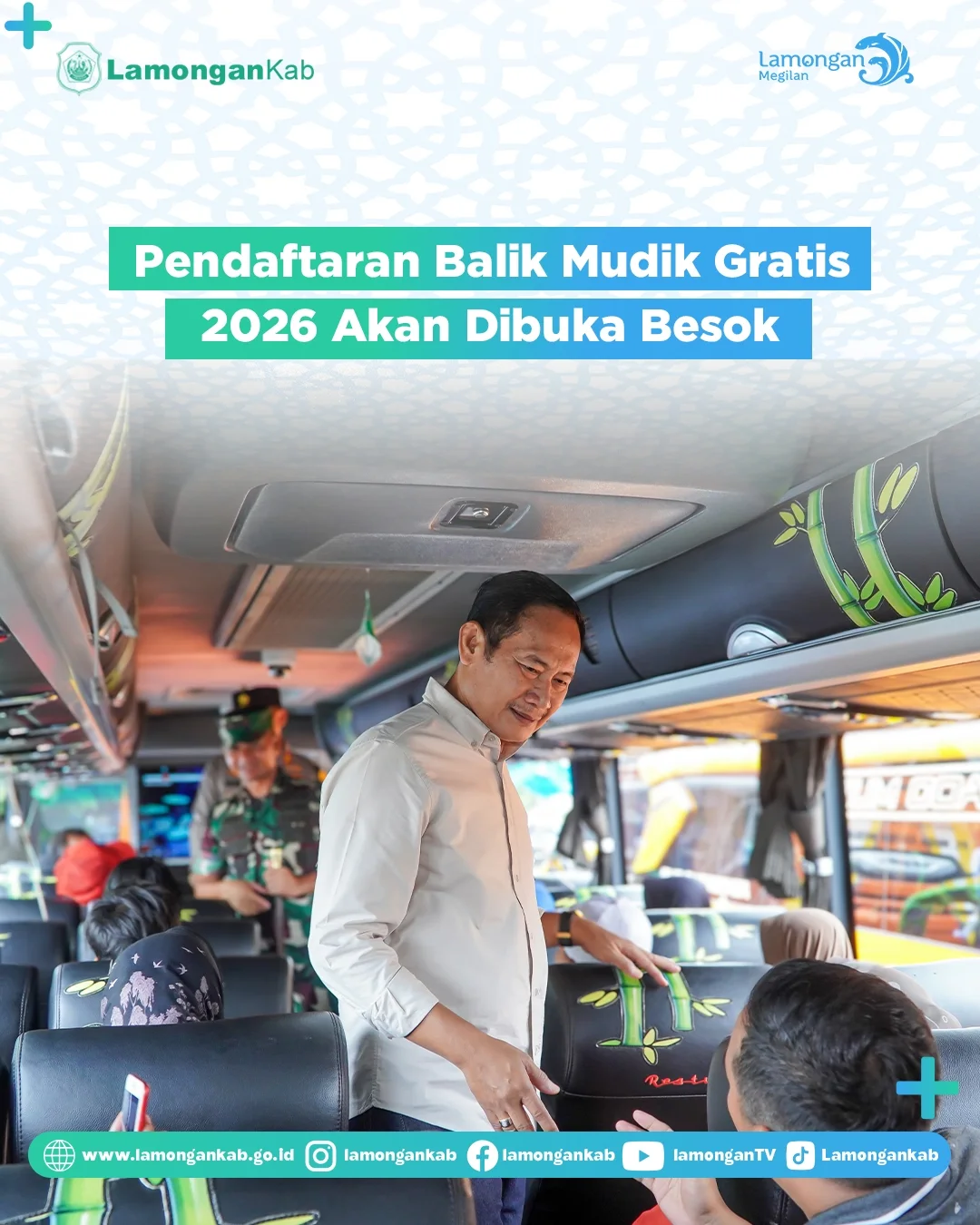 Foto: Pemerintah Kabupaten Lamongan Kembali Menghadirkan Program Balik Gratis Bagi Masyarakat Lamongan Yang Akan Kembali Ke Perantauan