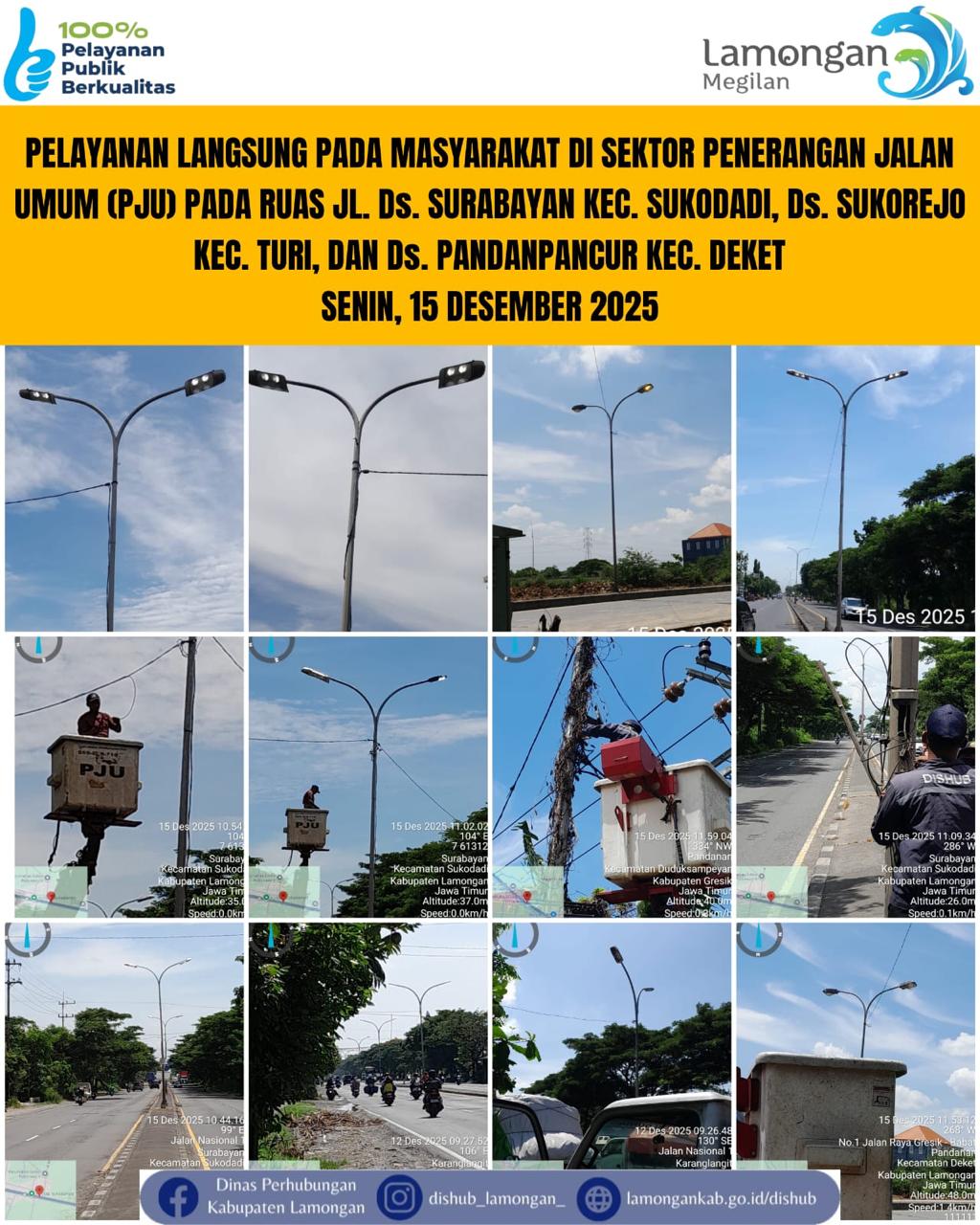 Foto: Pelayanan Langsung pada Masyarakat di Sektor Penerangan Jalan Umum (PJU) di Kecamatan Deket