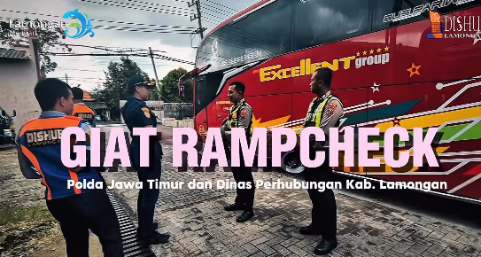 Foto: Pelaksanaan Ramp Check bersama jajaran Polda Jawa Timur dan Polres Lamongan di PO Bus Excellent Group
