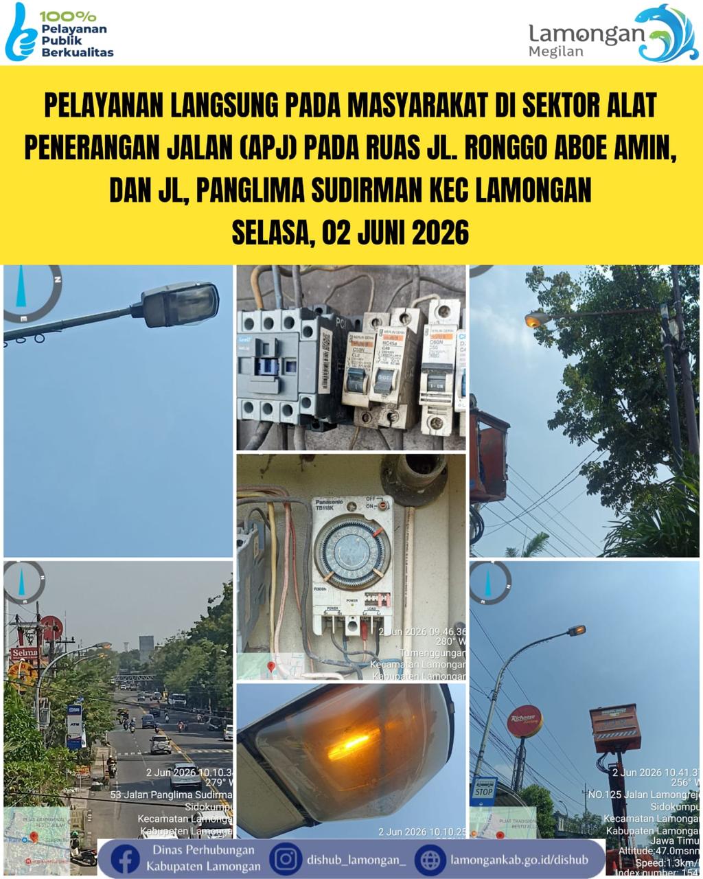 Foto: Pelayanan Langsung pada Masyarakat di Sektor Penerangan Jalan Umum (PJU) di Kecamatan Lamongan