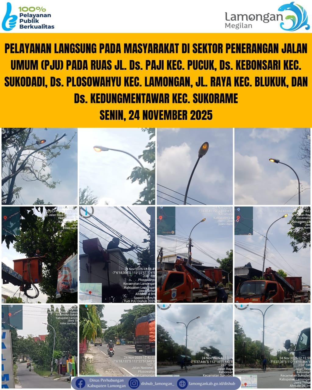 Pelayanan Langsung pada Masyarakat di Sektor Penerangan Jalan Umum (PJU) di Kecamatan Pucuk, Suko...