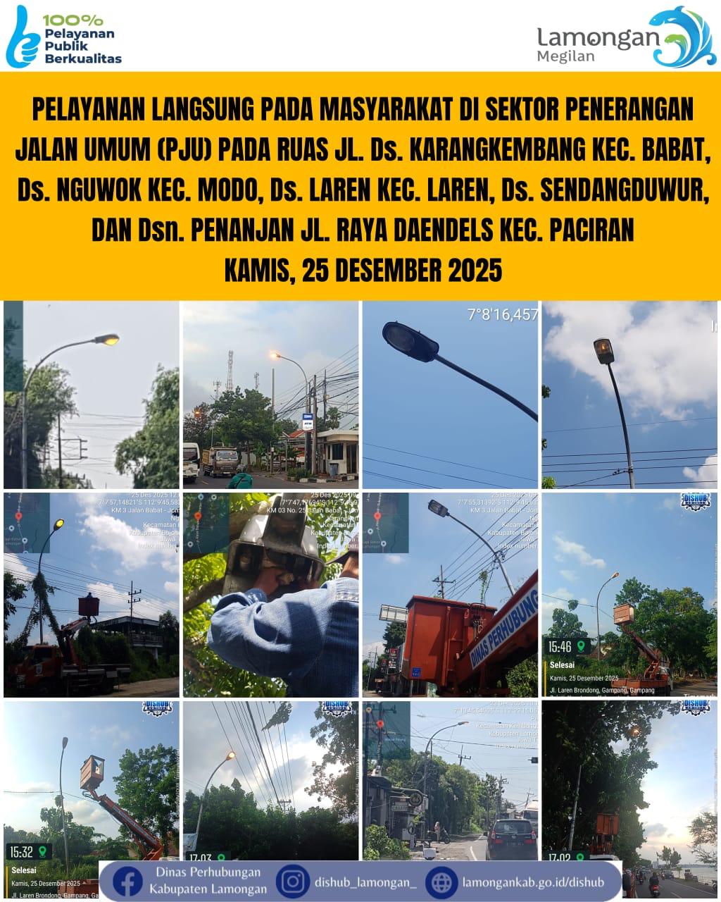 Foto: Pelayanan Langsung pada Masyarakat di Sektor Penerangan Jalan Umum (PJU) di Kecamatan Modo, Laren, & Paciran