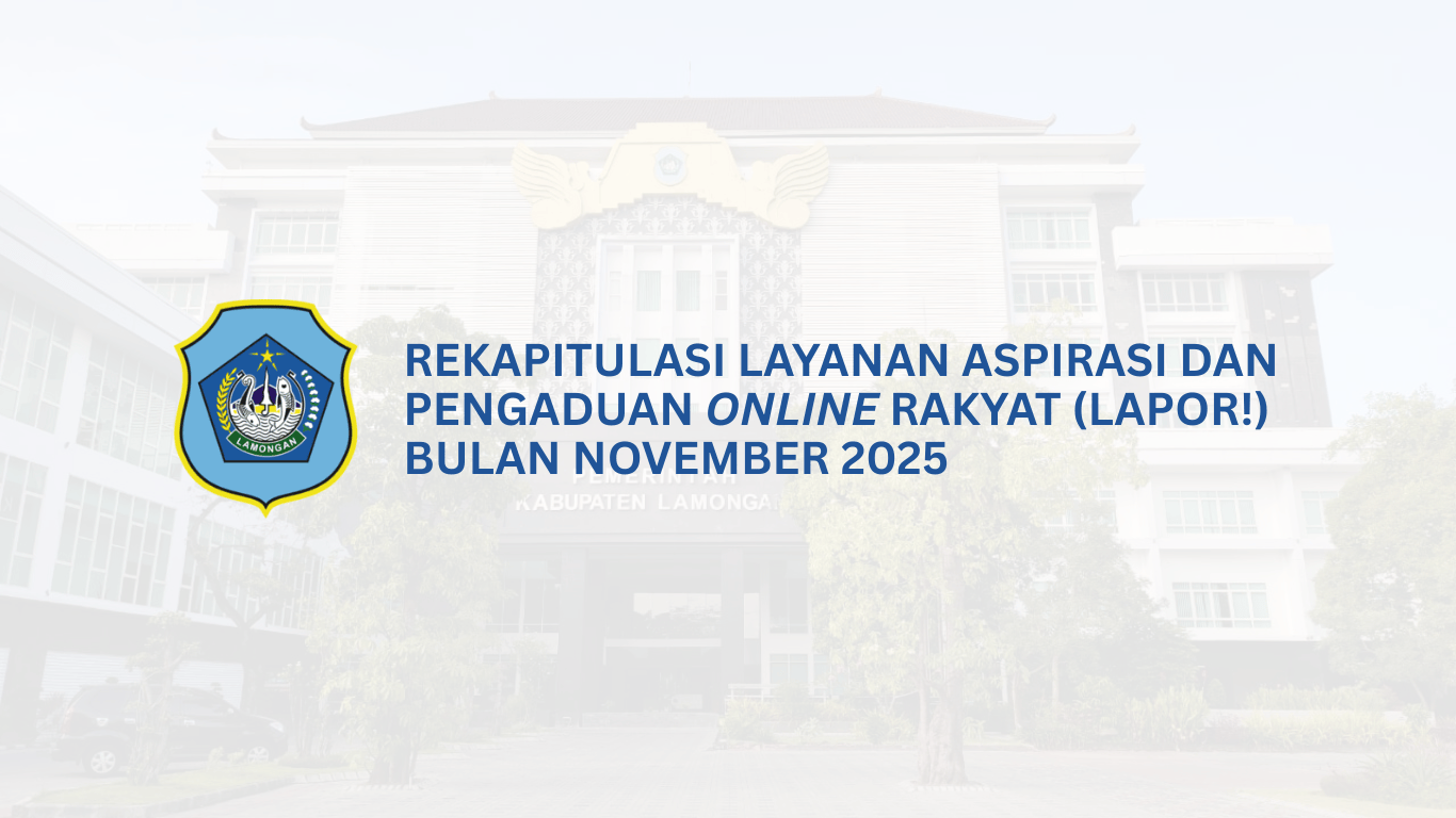 Foto: Rekapitulasi Layanan Aspirasi dan Pengaduan Online Rakyat (LAPOR!) Bulan November 2025