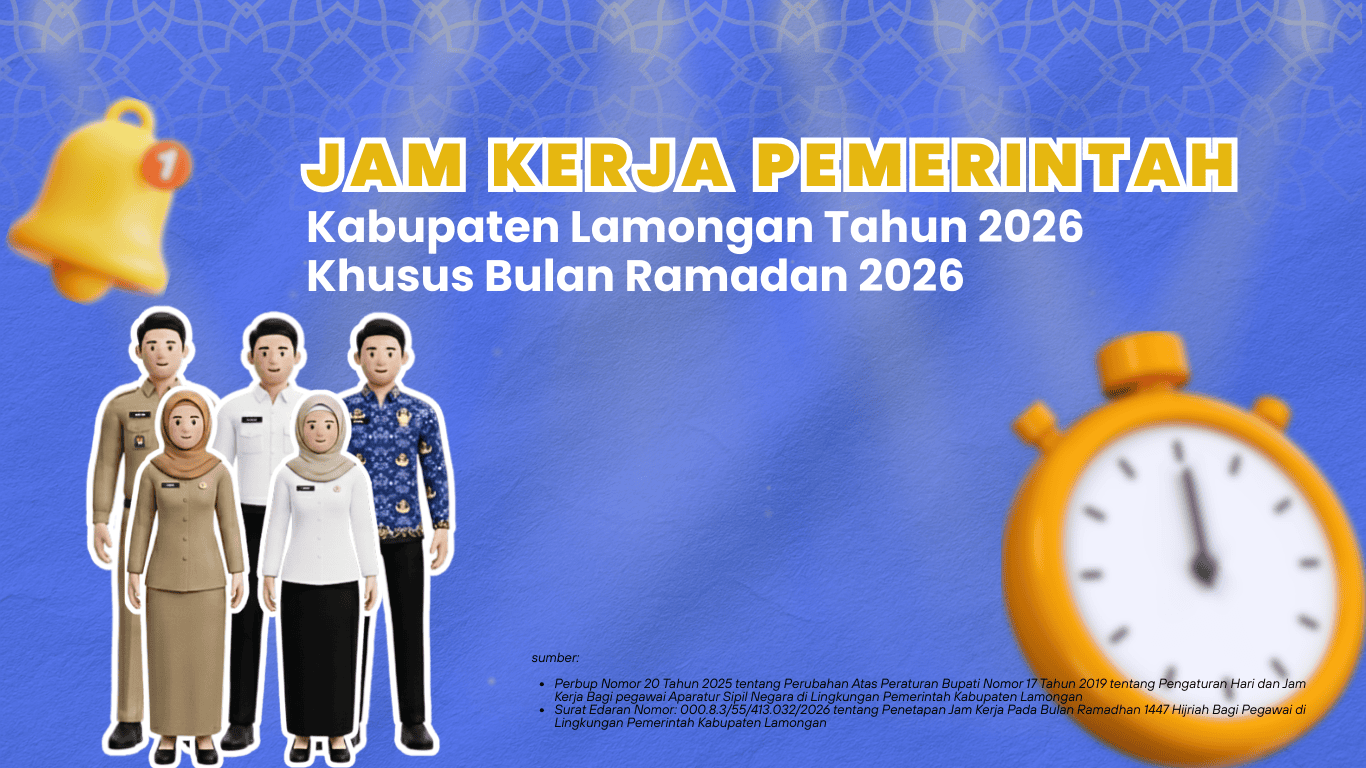 Foto: Pengumuman Penyesuaian Waktu Kerja ASN di Lingkungan Pemkab Lamongan