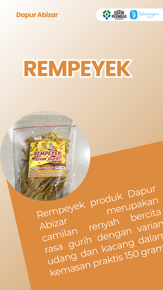 Foto: Rempeyek tersedia di Lamongan Mart