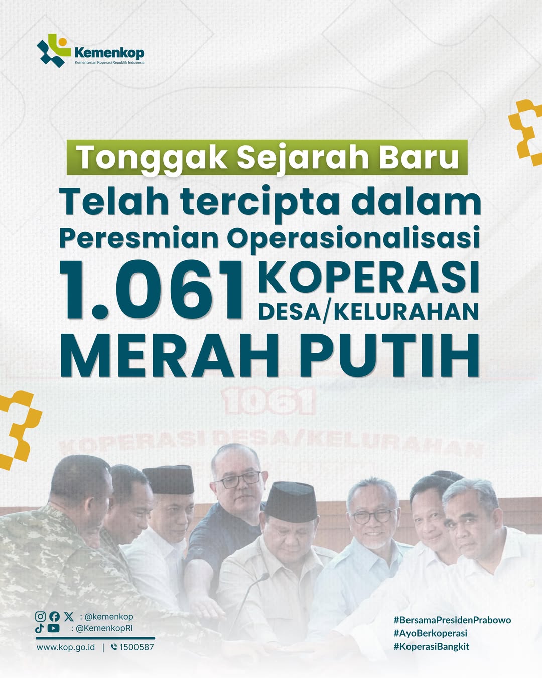 Foto: Peresmian Operasionalisasi 1.061 Koperasi Desa/Kelurahan Merah Putih