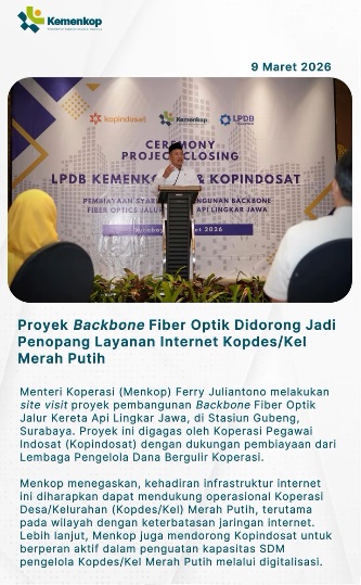 Foto: Proyek Backbone Fiber Optik Didorong Jadi PEnopang Layanan Internet Kopdes/Kel Merah Putih