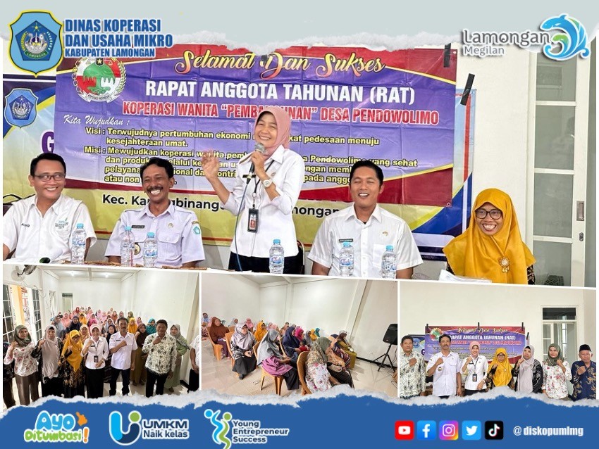 Ibu Etik Sulistyani Hadiri Rapat Anggota Tahunan Koperasi Wanita Pendowolimo