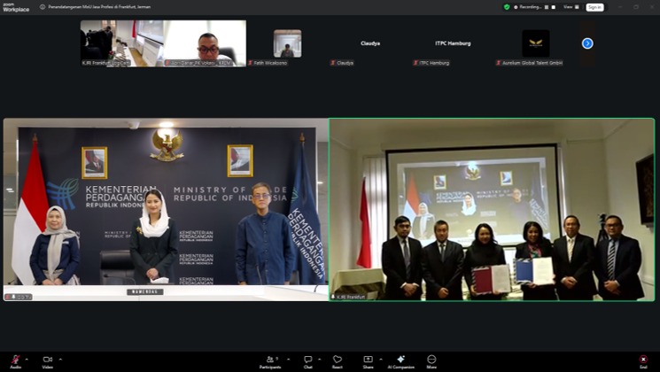 Foto: Dukung Peningkatan Diversifikasi Ekspor Indonesia, Kemendag Apresiasi MoU Jasa Profesi Indonesia-Jerman