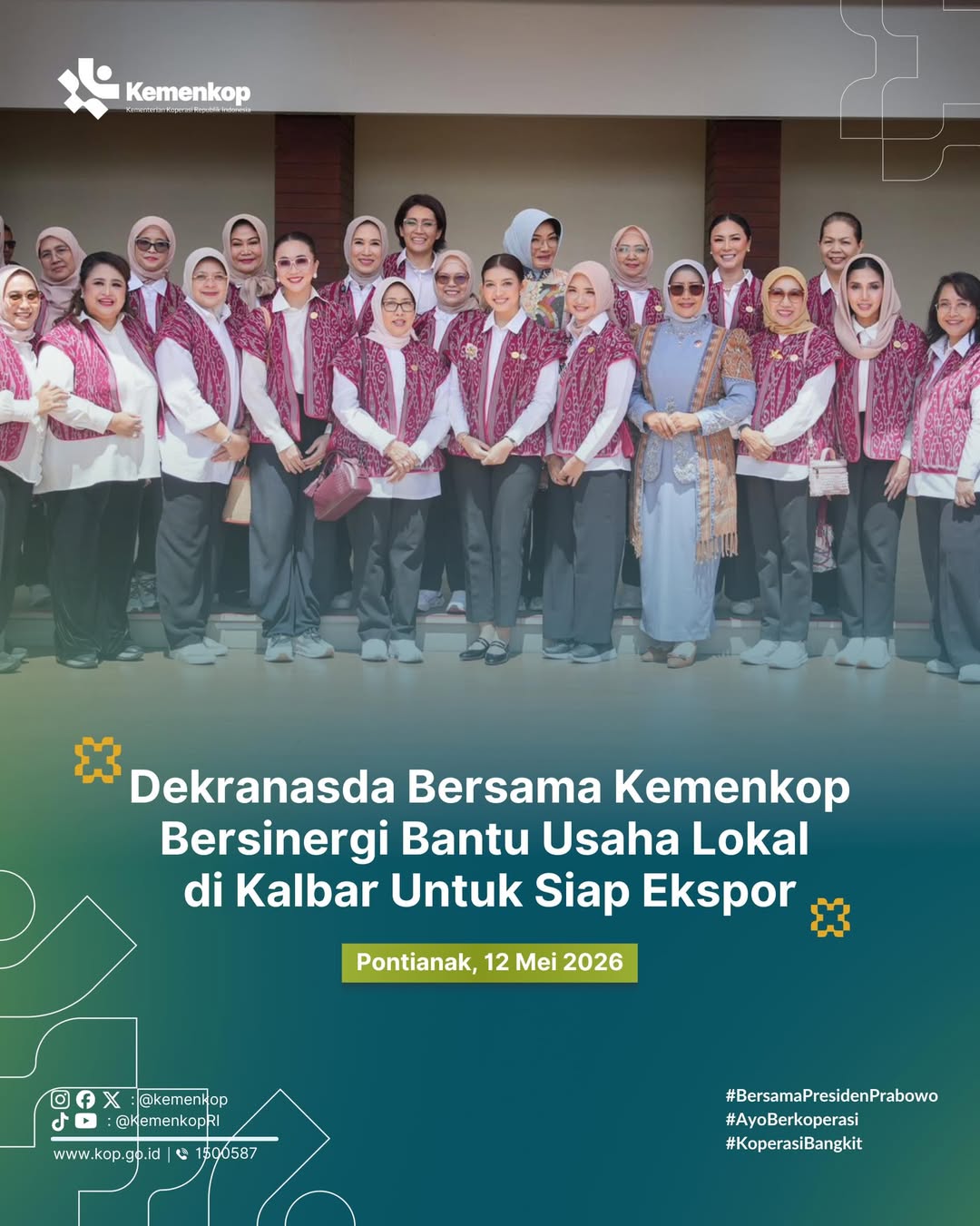 Foto: Dekranasda Bersama Kemenkop Bersinergi Bantu Usaha Lokal di Kalbar untuk Siap Ekspor