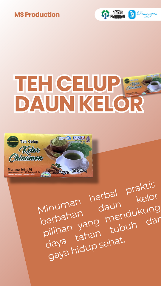 Foto: Teh Celup Daun Kelor tersedia di Lamongan Mart