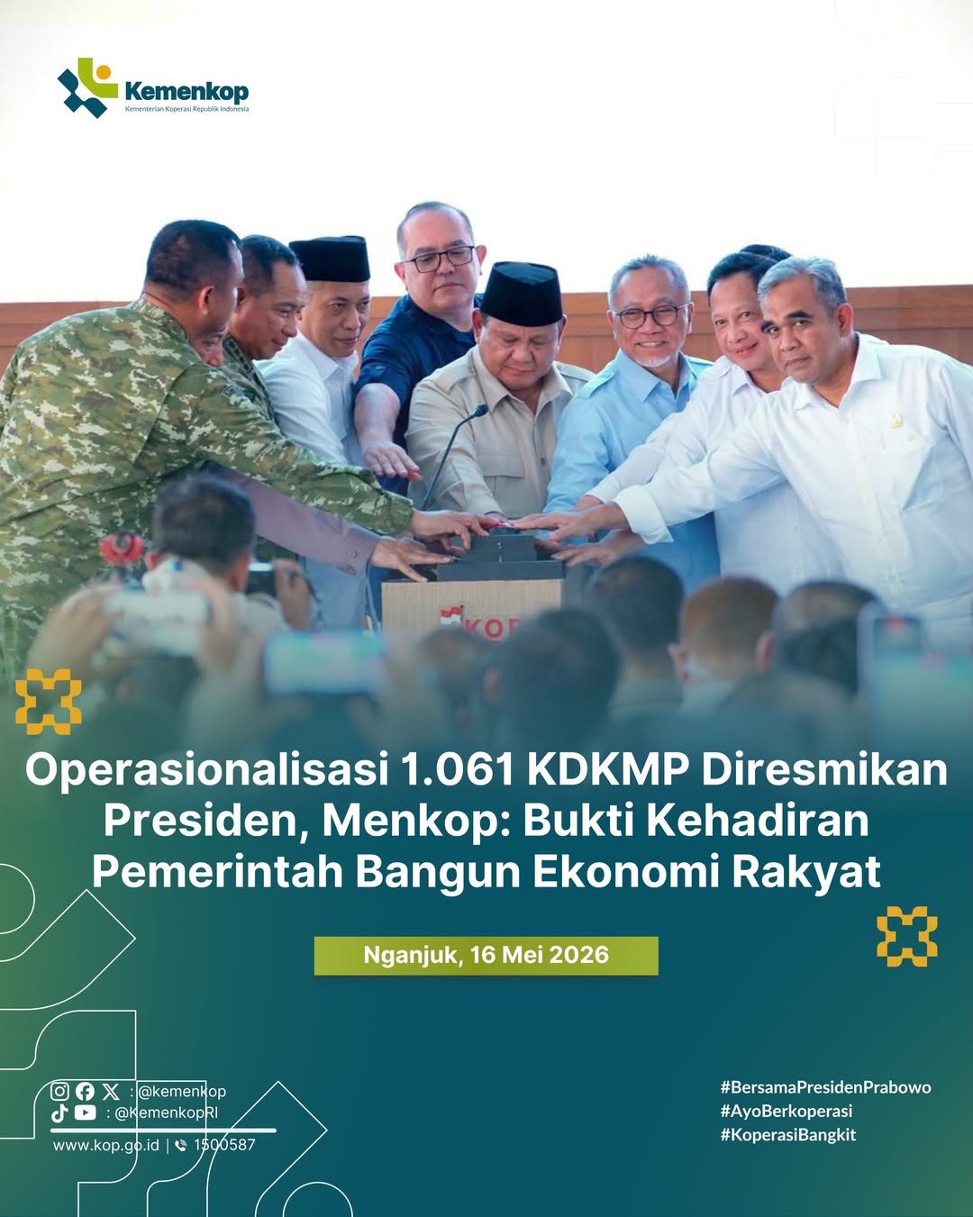 Foto: Operasionalisasi 1.061 KDKMP Diresmikan Presiden, Menkop: Bukti Kehadiran Pemerintah Bangun Ekonomi Rakyat