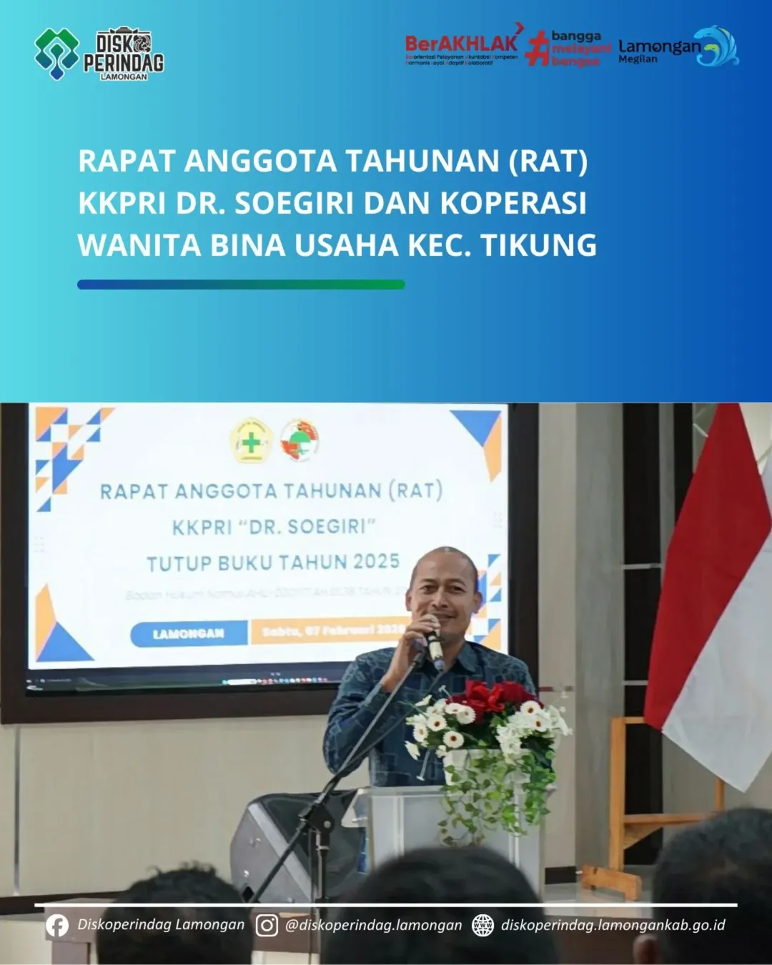 Foto: Rapat Anggota Tahunan (RAT) KKPRI DR. Soegiri dan Koperasi Wanita Bina Usaha Kec. Tikung