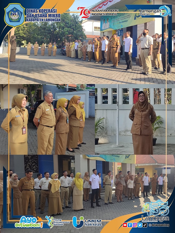 Dinas Koperasi dan Usaha Mikro Kabupaten Lamongan Gelar Apel Pagi