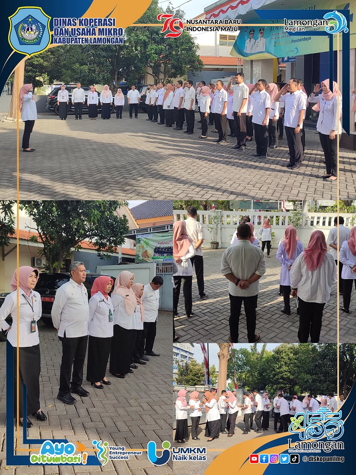 Dinas Koperasi dan Usaha Mikro Kabupaten Lamongan Gelar Apel Pagi
