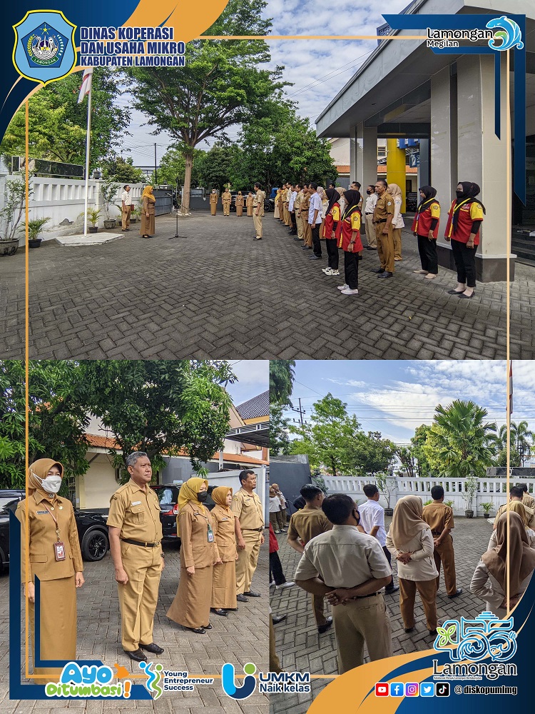 Dinas Koperasi dan Usaha Mikro Kabupaten Lamongan Gelar Apel Pagi