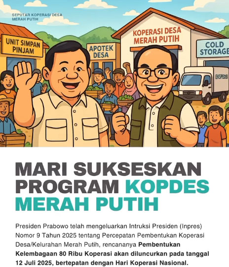 Mari Sukseskan Program Kopdes Merah Putih