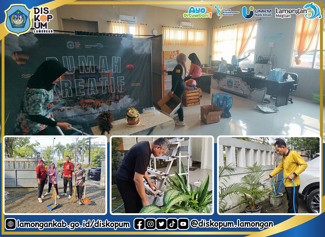Dinas Koperasi dan Usaha Mikro Melakukan Kerja Bakti