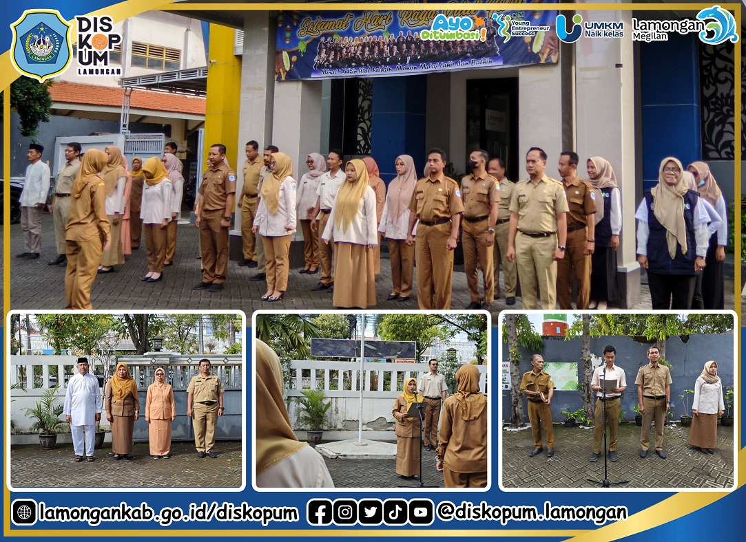 Apel Pagi di Halaman Dinas Koperasi dan Usaha Mikro Kabupaten Lamongan