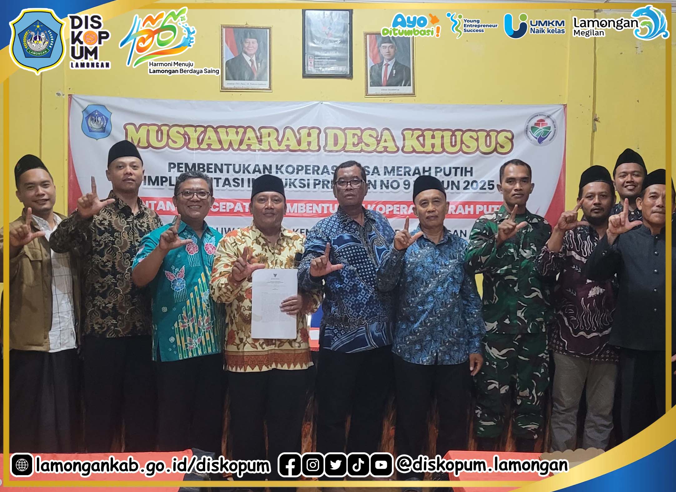 Musdes Khusus Sosialisasi dan Pembentukan Koperasi Desa / Kelurahan Merah Putih Desa Kaliwates Kec. Kembangbahu