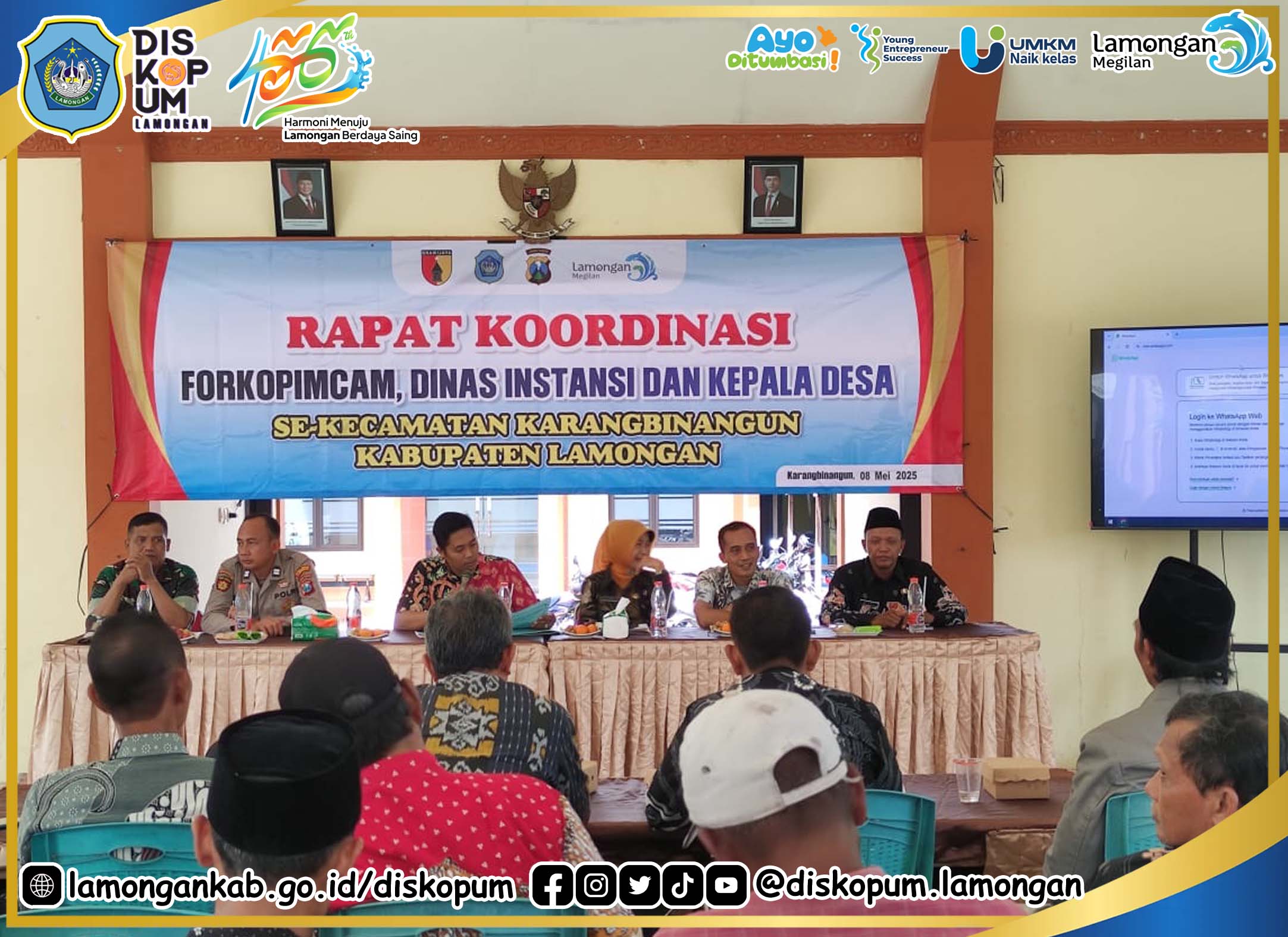 Sosialisasi Koperasi Desa Merah Putih kepada Kepala Desa, Sekretaris Desa dan Ketua BPD se Kecamatan Karangbinangun