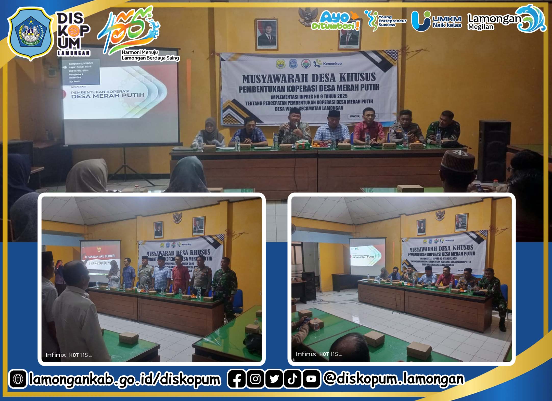 Musdes Khusus Sosialisasi dan Pembentukan Koperasi Desa / Kelurahan Merah Putih Desa Wajik Kec. Lamongan