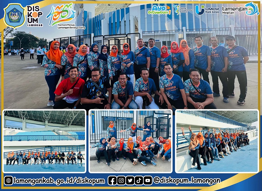 Senam Bersama di Stadiun Surajaya Lamongan
