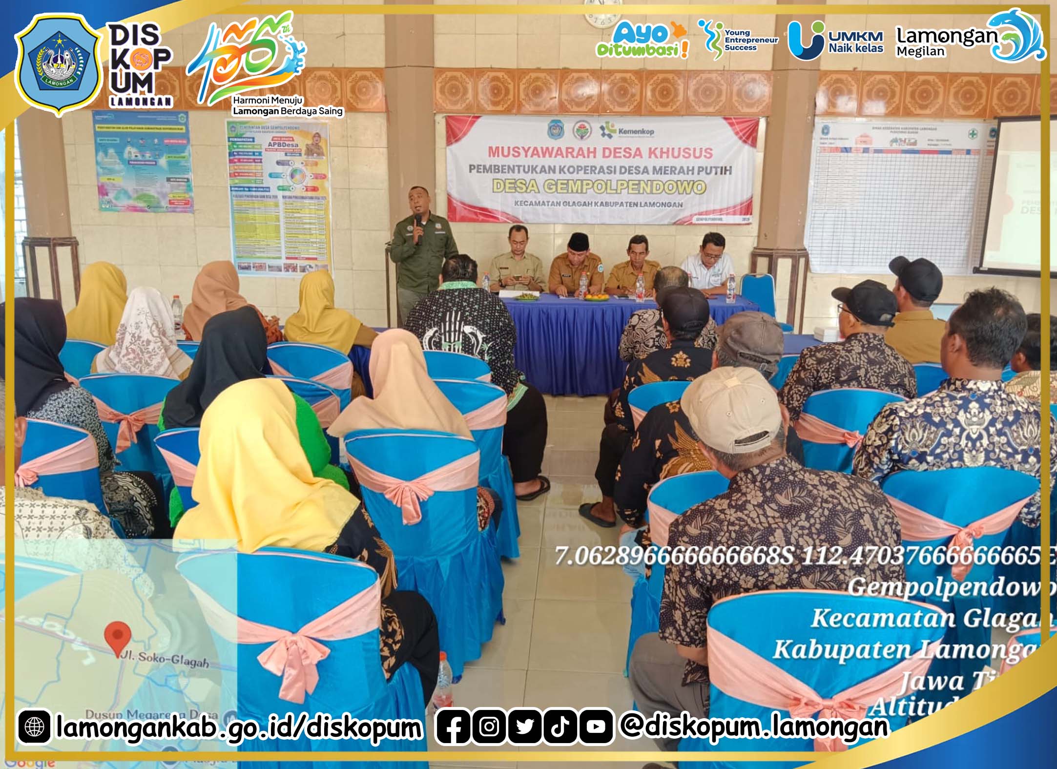 Musdes Khusus Sosialisasi dan Pembentukan Koperasi Desa / Kelurahan Merah Putih Desa Gempolpendowo Kec. Glagah