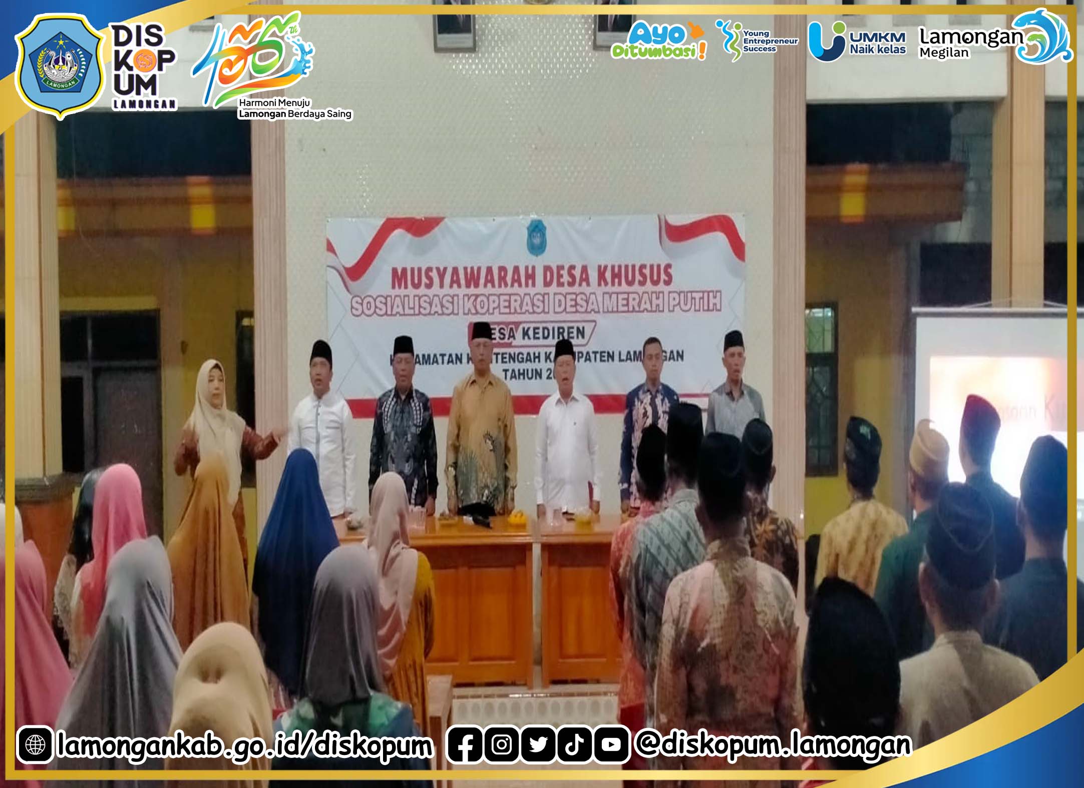 Musdes Khusus Sosialisasi dan Pembentukan Koperasi Desa / Kelurahan Merah Putih Desa Kediren Kec. Kalitengah