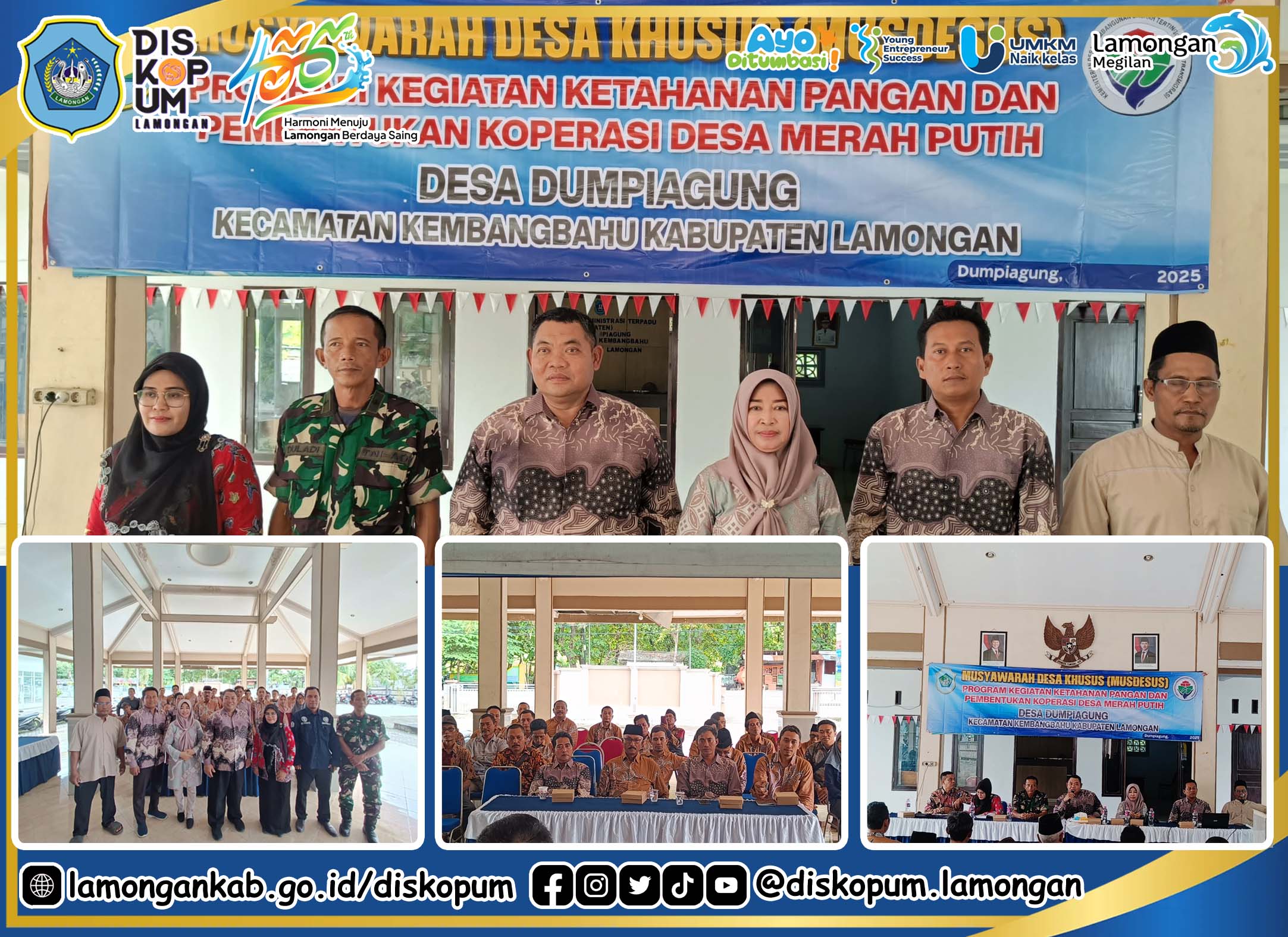 Musdes Khusus Sosialisasi dan Pembentukan Koperasi Desa / Kelurahan Merah Putih Desa Dumpiagung Kec. Kembangbahu