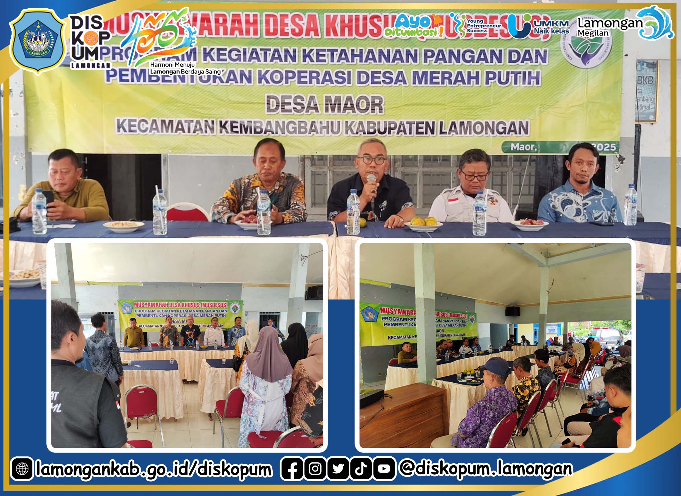 Musdes Khusus Sosialisasi dan Pembentukan Koperasi Desa / Kelurahan Merah Putih Desa Maor Kec. Kembangbahu