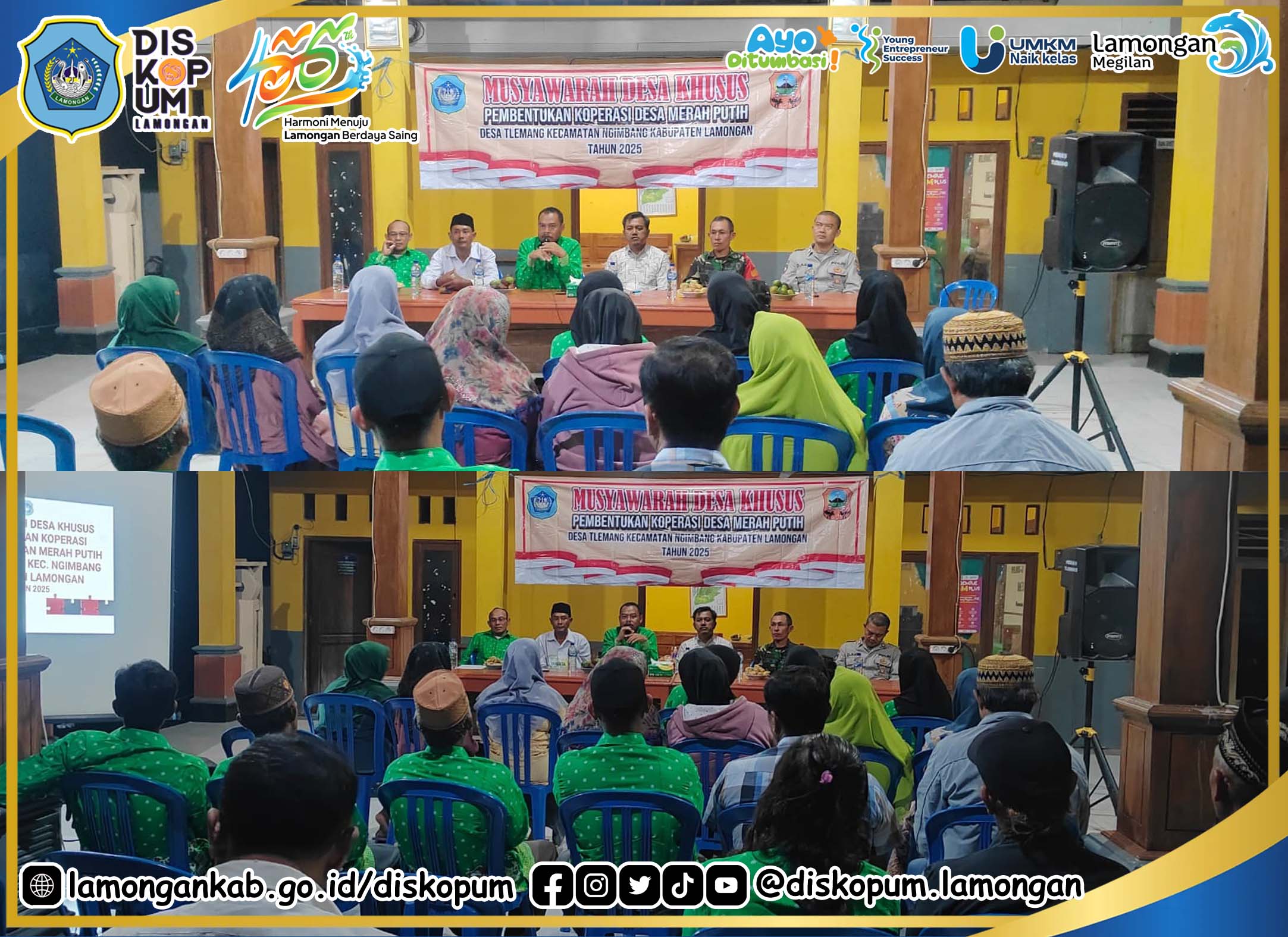 Musdes Khusus Sosialisasi dan Pembentukan Koperasi Desa / Kelurahan Merah Putih Desa Tlemang Kec. Ngimbang