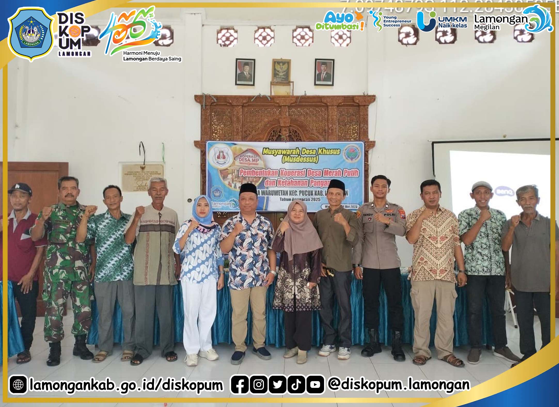 Musdes Khusus Sosialisasi dan Pembentukan Koperasi Desa / Kelurahan Merah Putih Desa Waruwetan Kec. Deket
