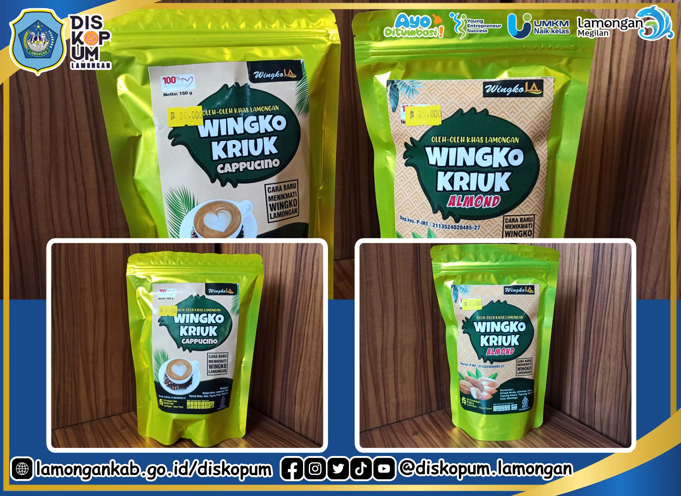 UMKM Naik Kelas : Wingko Kriuk tersedia di Lamongan Mart