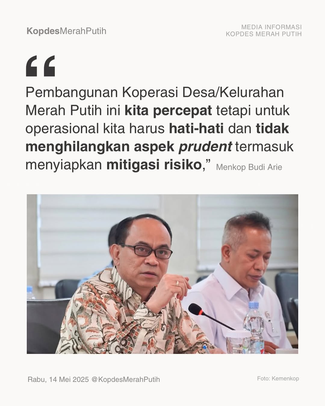 Menkop Budi Arie Setiadi pembentukan Koperasi Merah Putih ini menghadapi delapan tantangan utama
