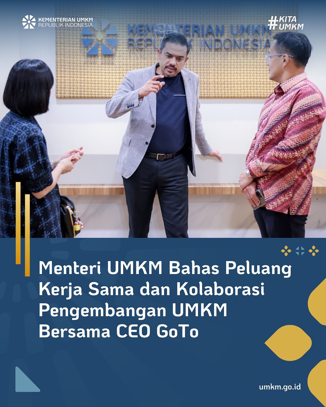 Menteri UMKM bahas peluang kerja sama dan kolaborasi pengembangan UMKM bersama CEO GoTo