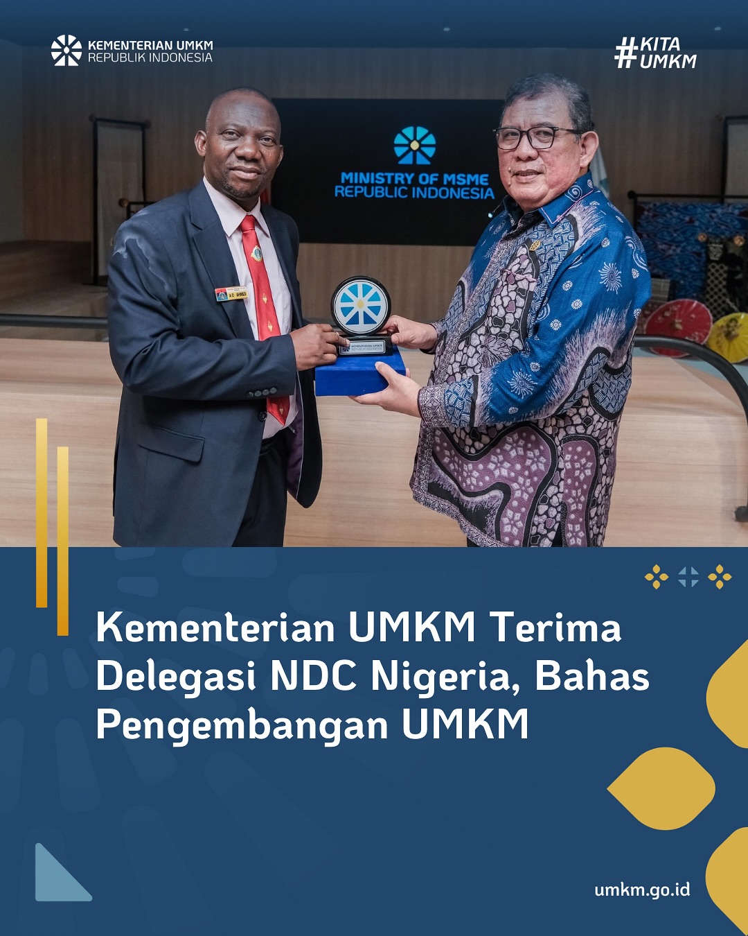 Kementerian UMKM Terima Delegasi NDC Nigeria, Bahas Pengembangan UMKM