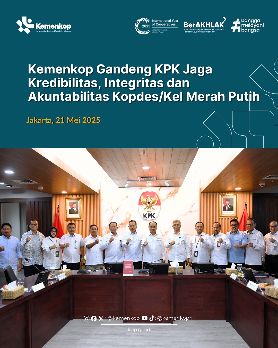 Kemenkop Gandeng KPK jaga Kredibilitas, Integritas dan Akuntabilitas Kopdes Merah Putih
