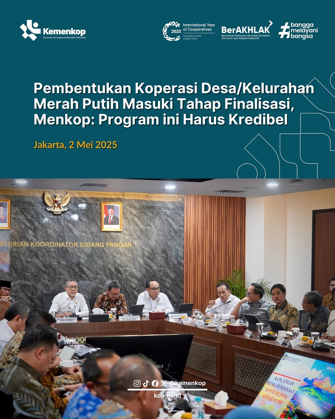 Pembentukan Kopdes Merah Putih Masuki Tahap Finalisasi, Menkop: Program ini Harus Kredibel