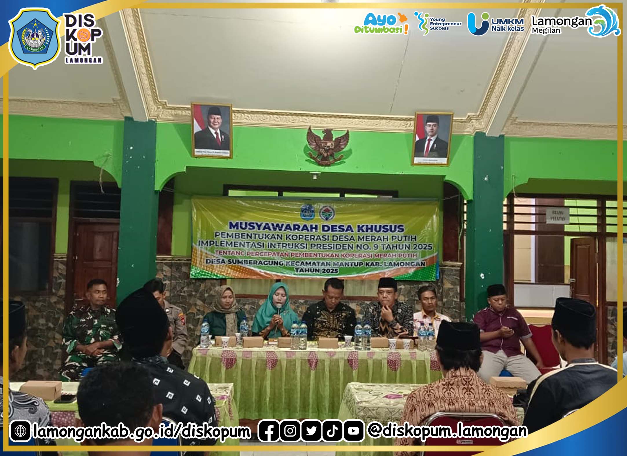 Musdes Khusus Sosialisasi dan Pembentukan Koperasi Desa / Kelurahan Merah Putih Desa Sumberagung Kec. Mantup