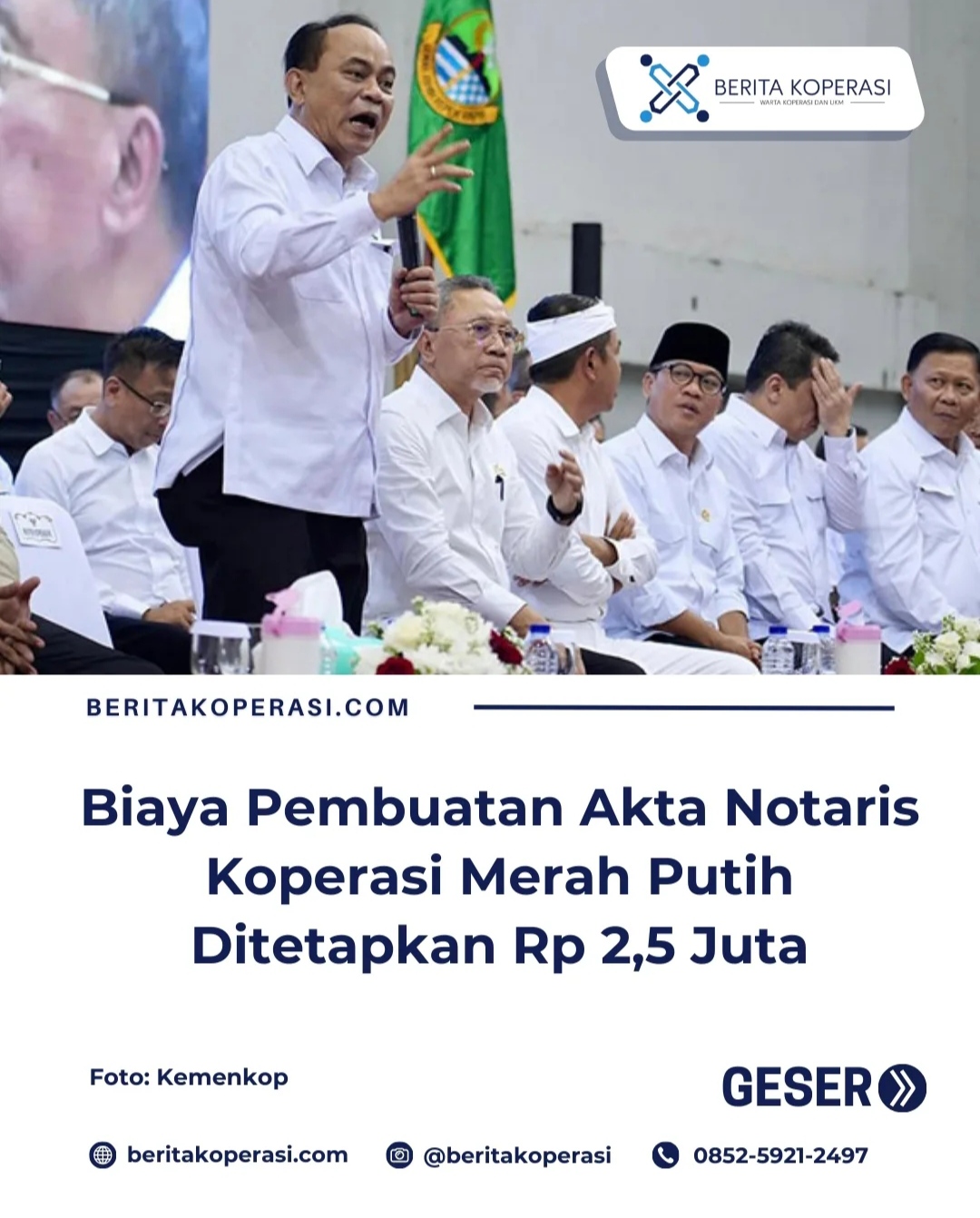 Biaya Pembuatan Akta Notaris Kopdes Merah Putih Ditetapkan Rp 2,5 Juta