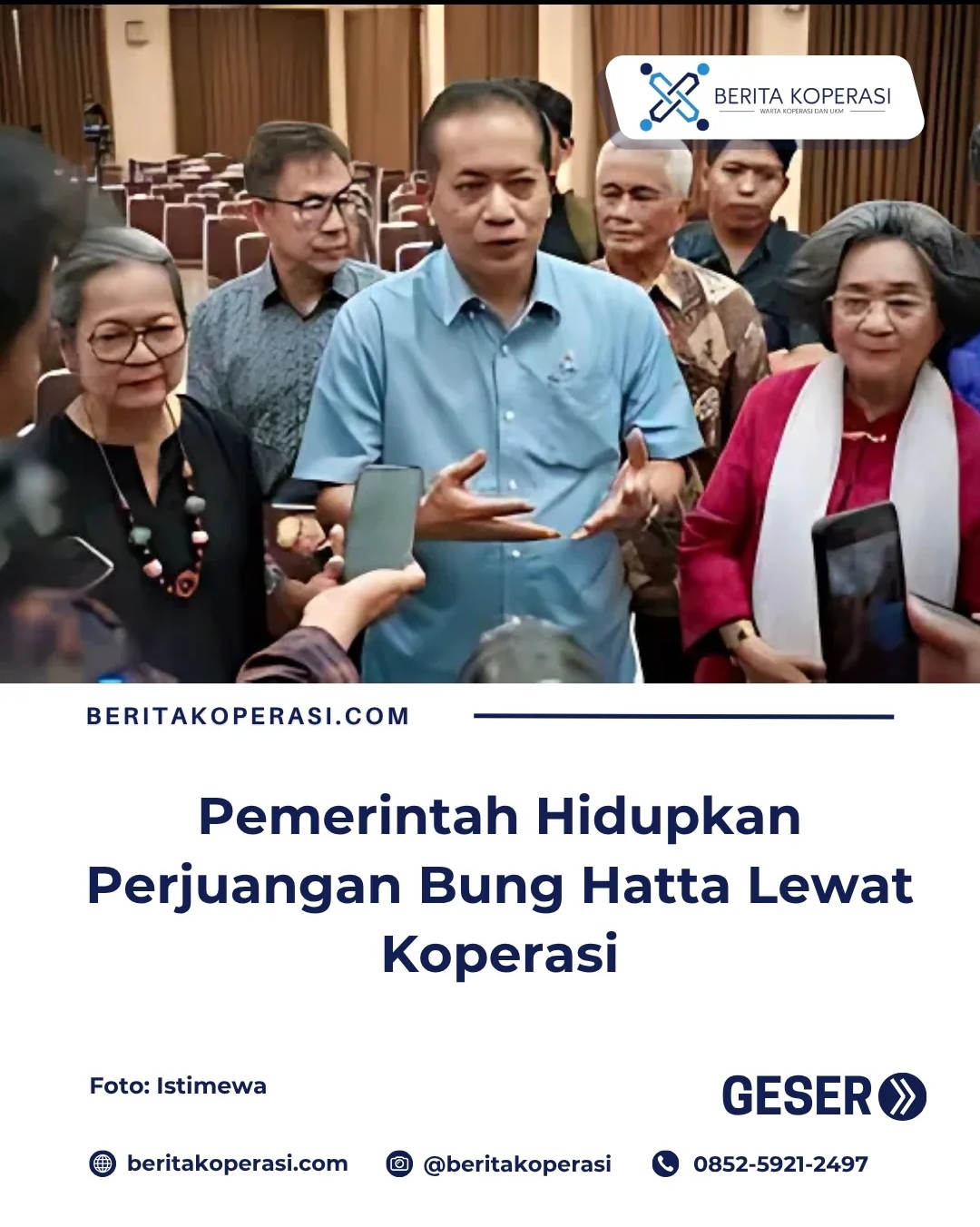 Pemerintah Hidupkan Perjuangan Bung Hatta Leeat Koperasi