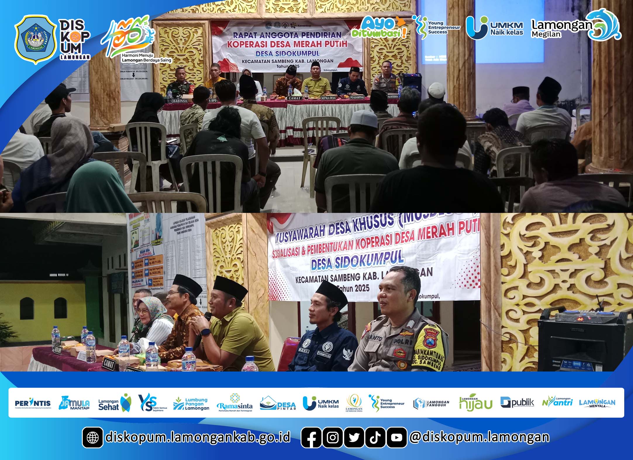 Musdes Khusus Sosialisasi dan Pembentukan Koperasi Desa / Kelurahan Merah Putih Desa Sidokumpul Kec. Sambeng