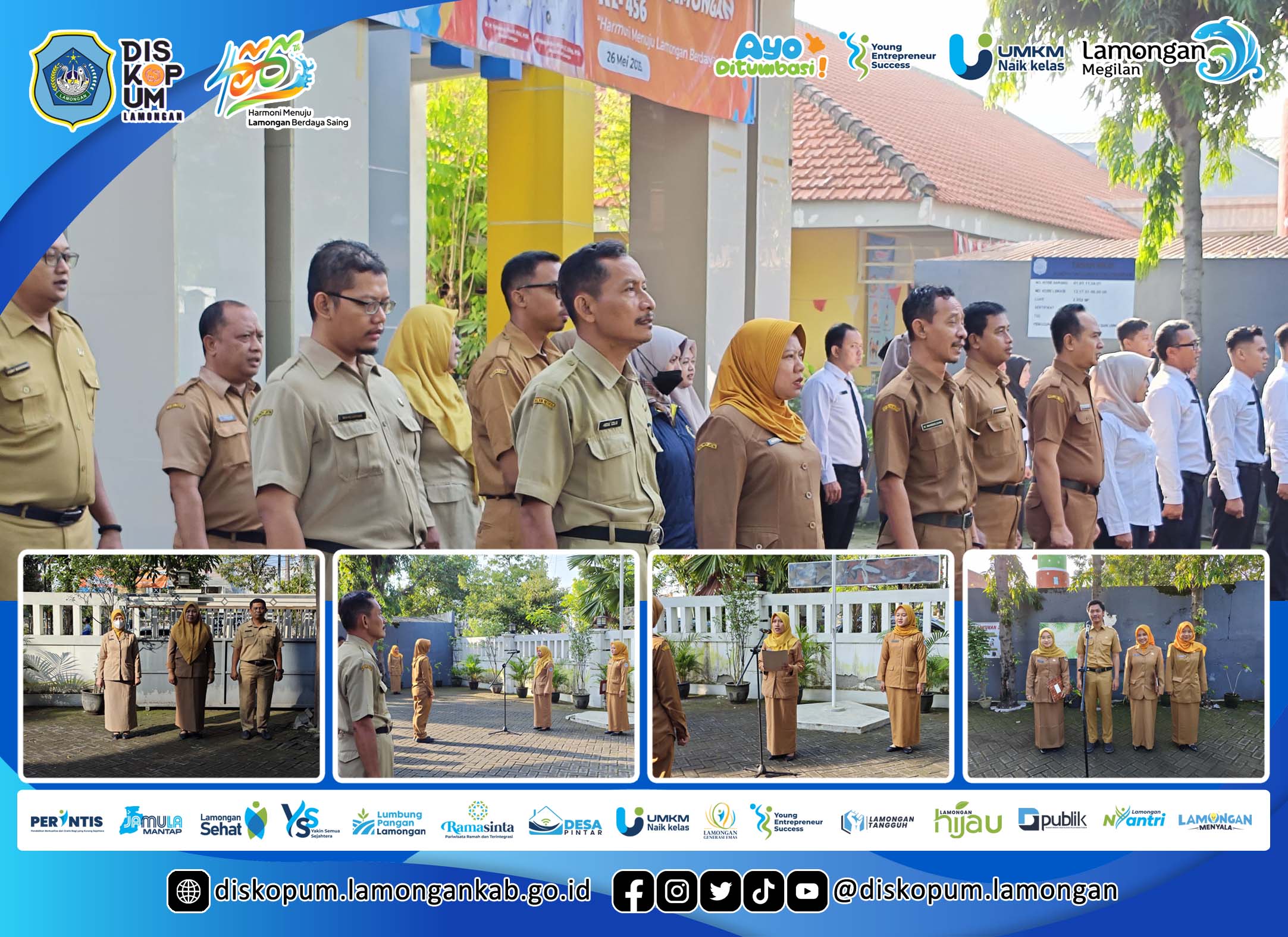 Dinas Koperasi dan Usaha Mikro Kabupaten Lamongan Gelar Apel Pagi