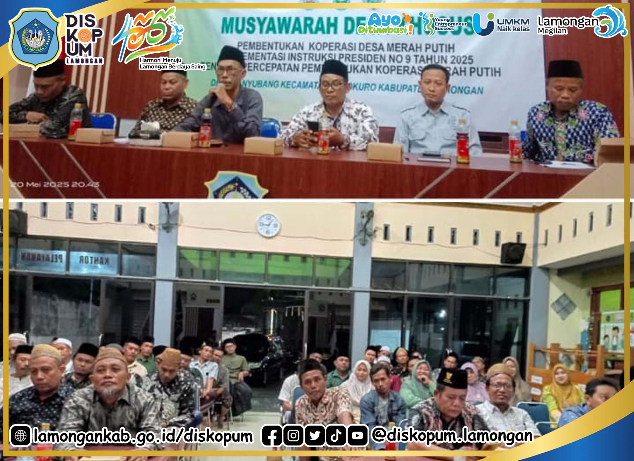 Musdes Khusus Sosialisasi dan Pembentukan Koperasi Desa / Kelurahan Merah Putih Desa Banyubang Kec. Solokuro