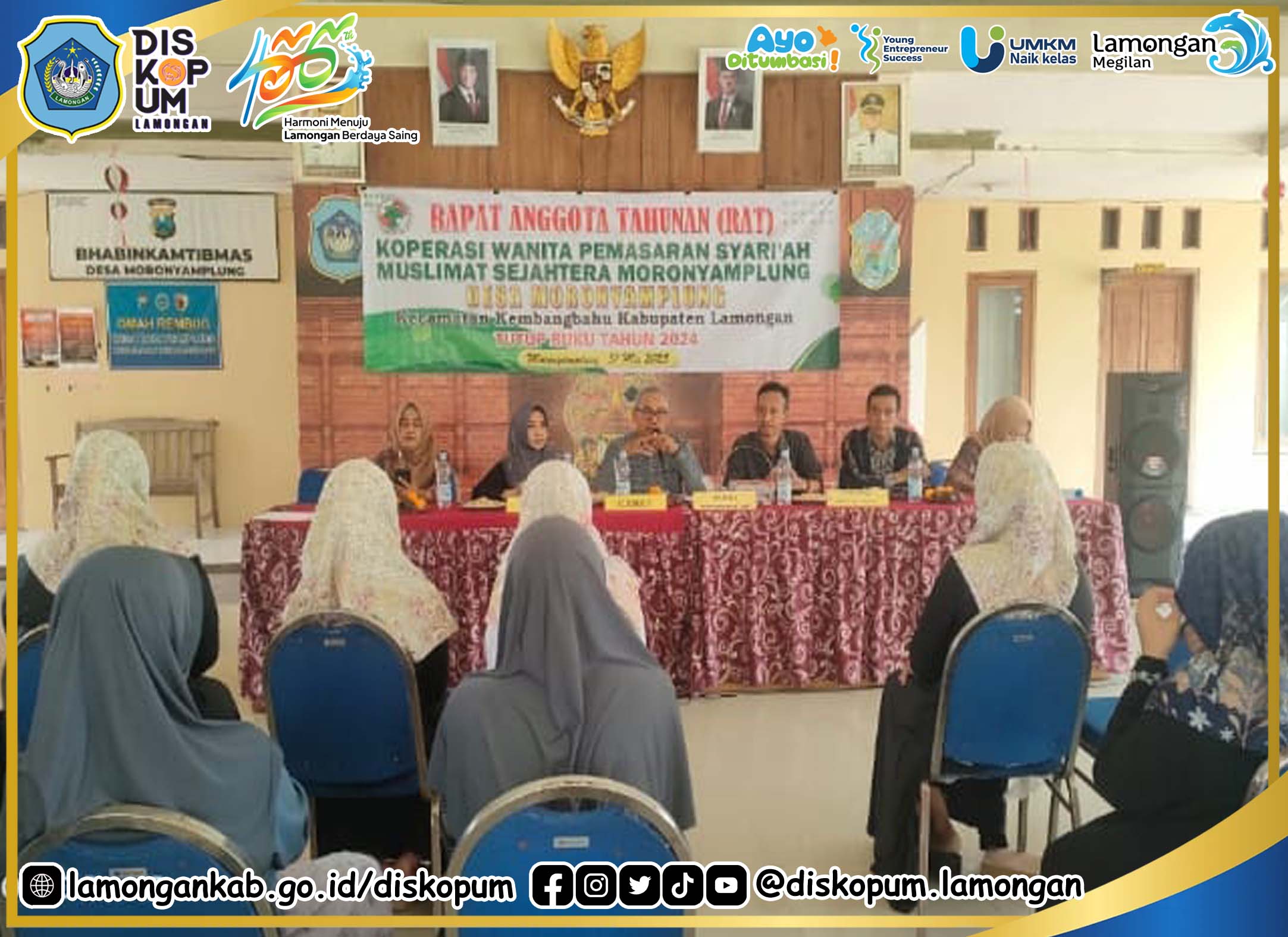 RAT Koperasi Wanita Pemasaran Syari'ah Muslimat Sejahtera Moronyamplung Desa Moronyamplung Kec. Kembangbahu