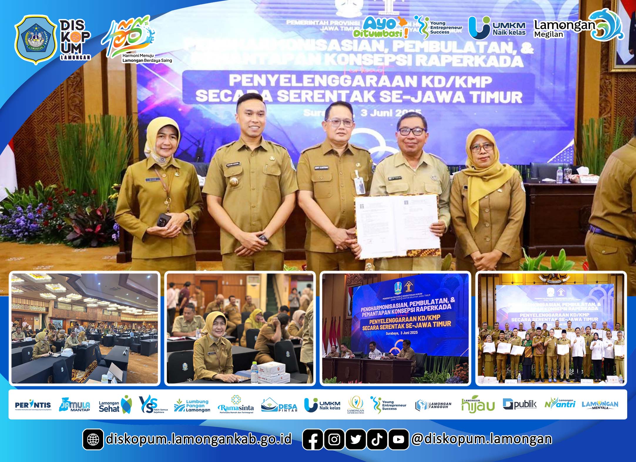 Rapat pengharmonisasian, pembulatan, dan pemantapan konsepsi Raperkada Penyelenggaraan Koperasi Desa Merah Putih secara serentak di Propinsi Jawa Timur